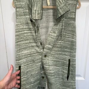 Matilda Jane Green Striped Sleeveless Cardigan Vest